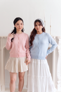 Cardigan Basic Ribbon Knit
