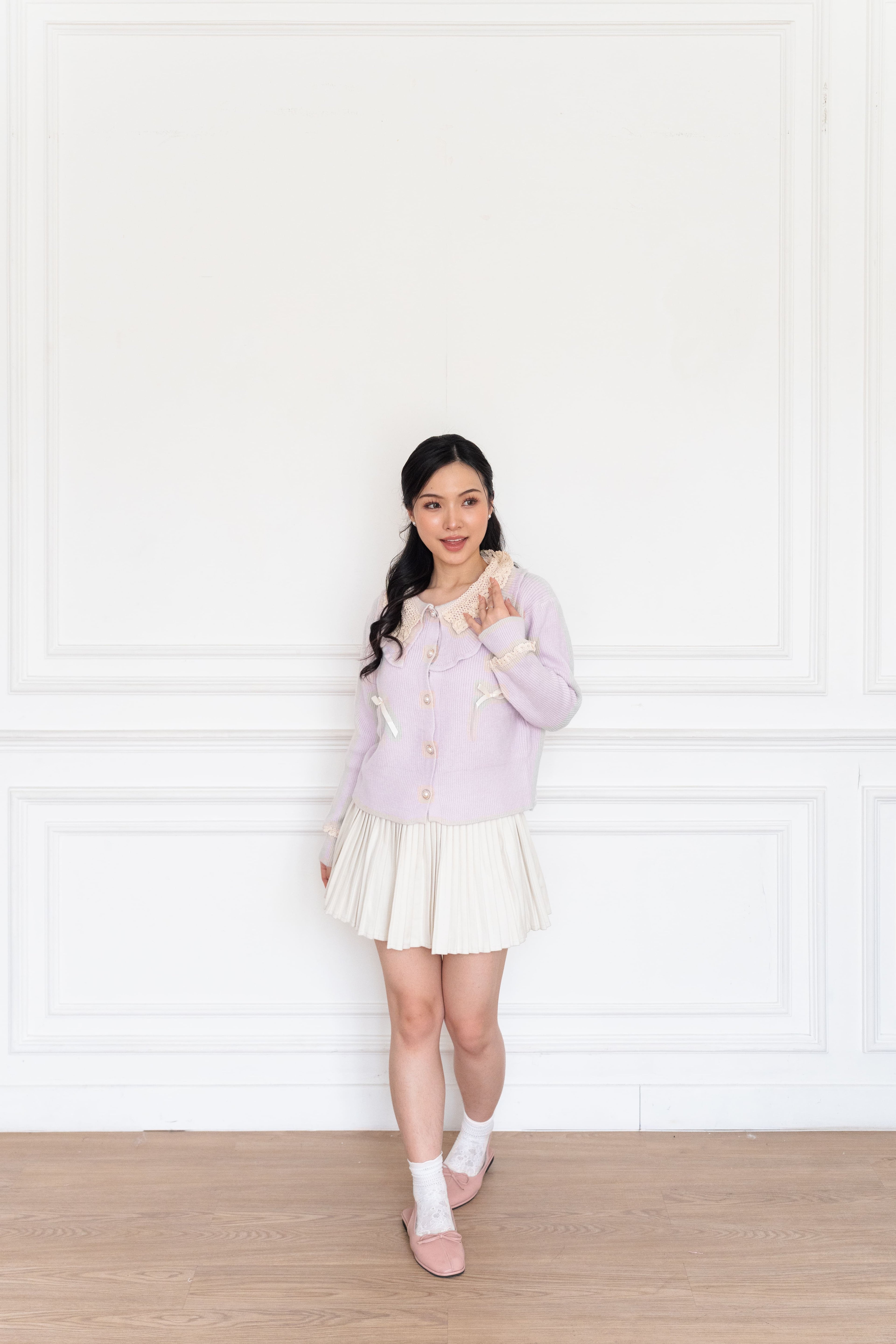 Cardigan Model Pita Ruffle
