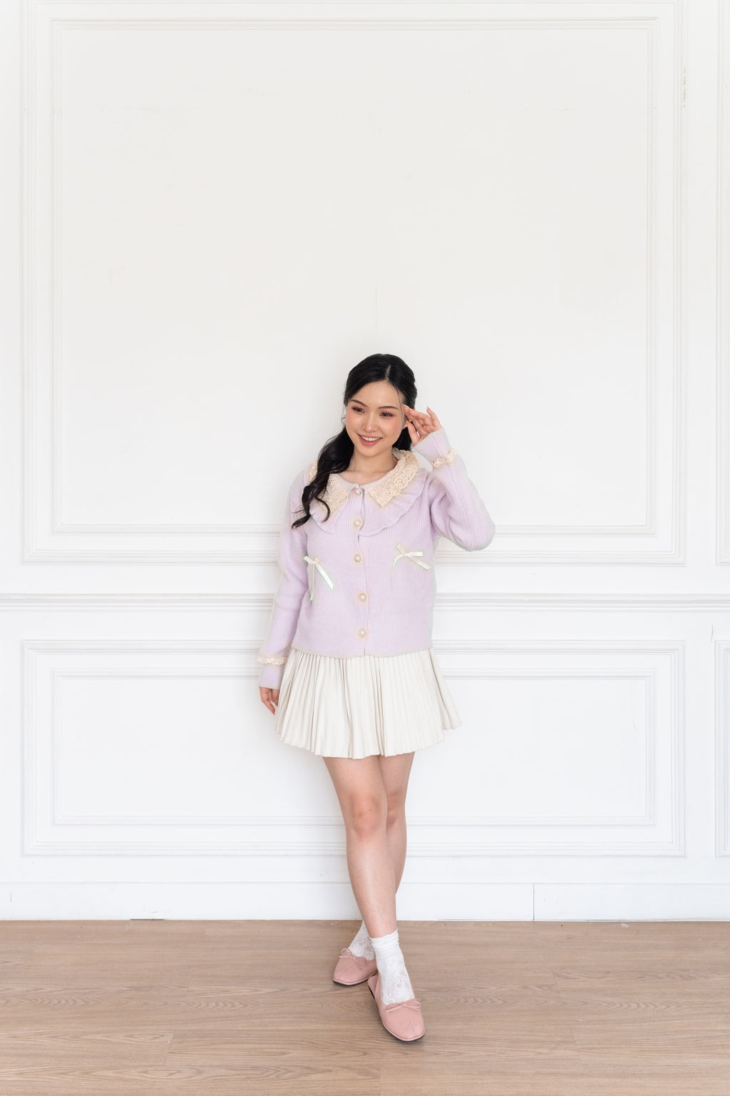 Cardigan Model Pita Ruffle