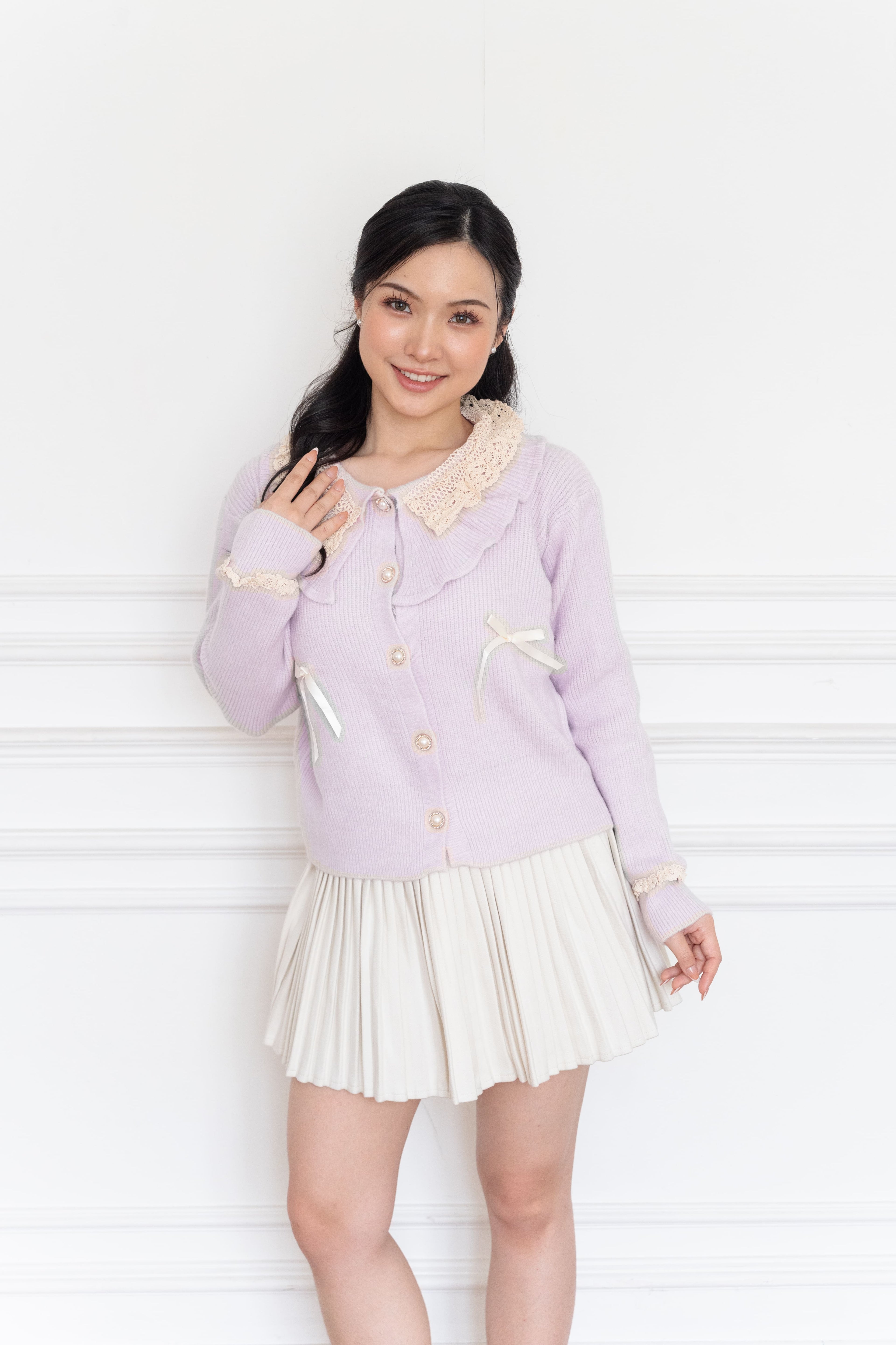 Cardigan Model Pita Ruffle