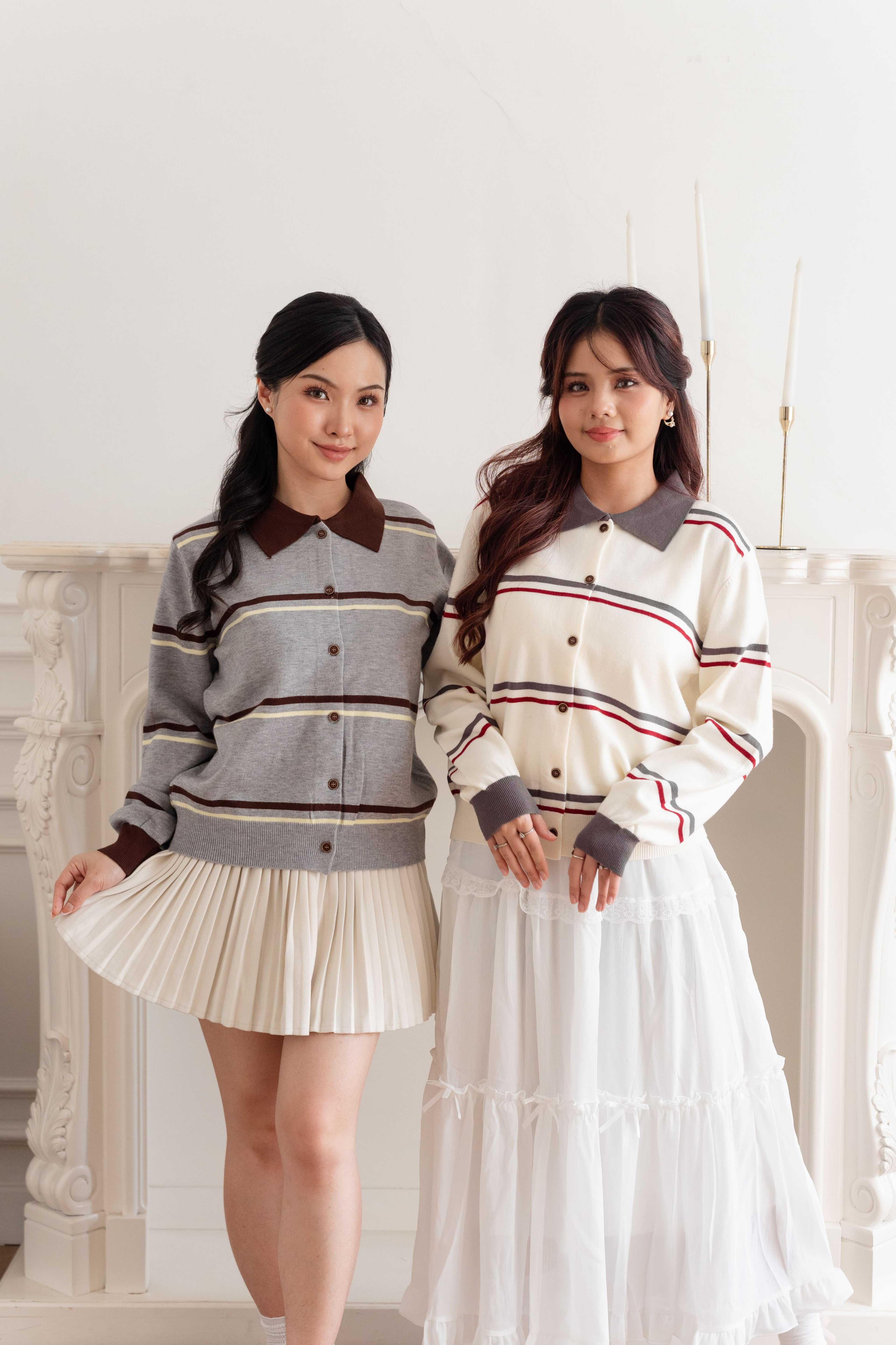 Cardigan Basic Stripe Polo