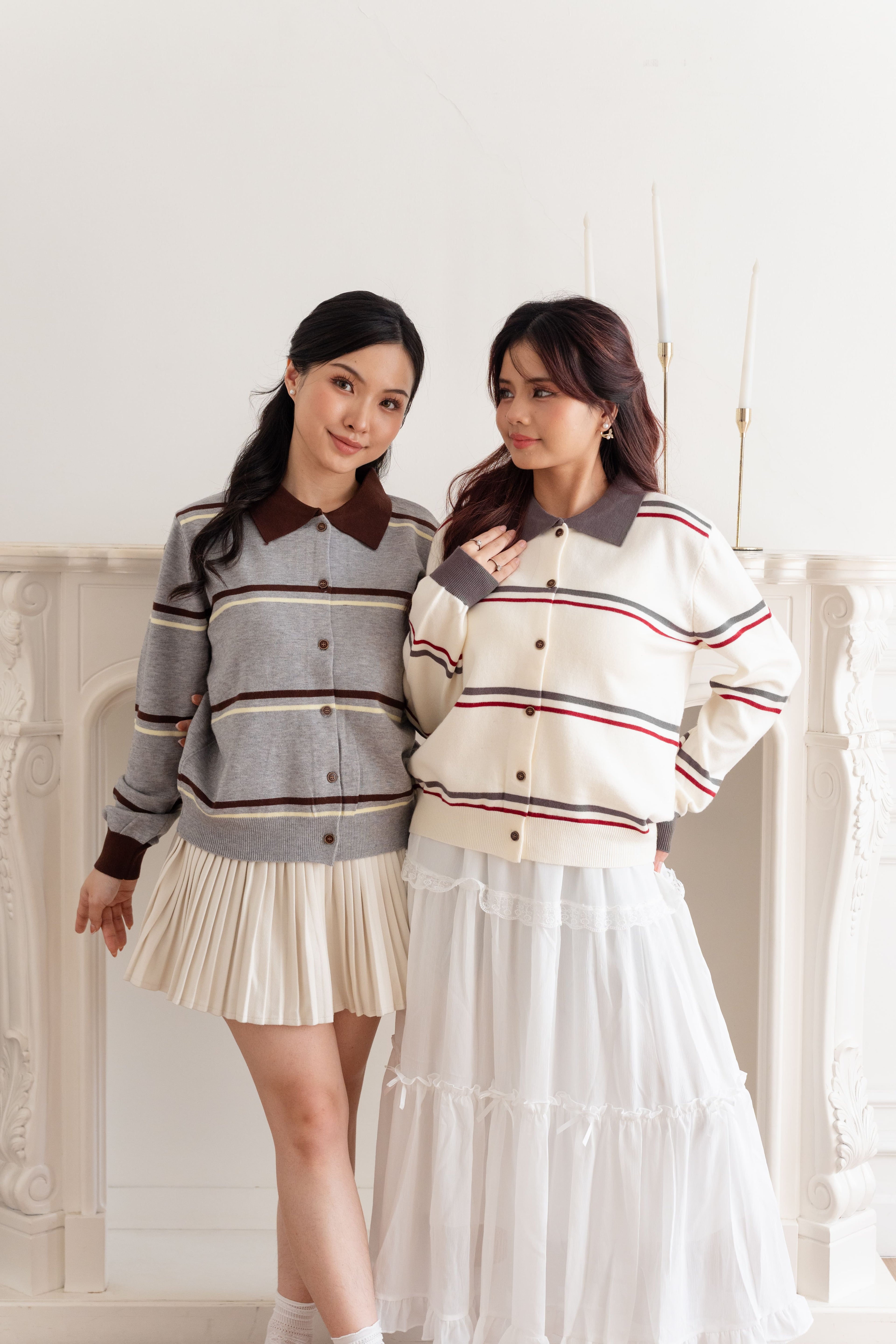 Cardigan Basic Stripe Polo