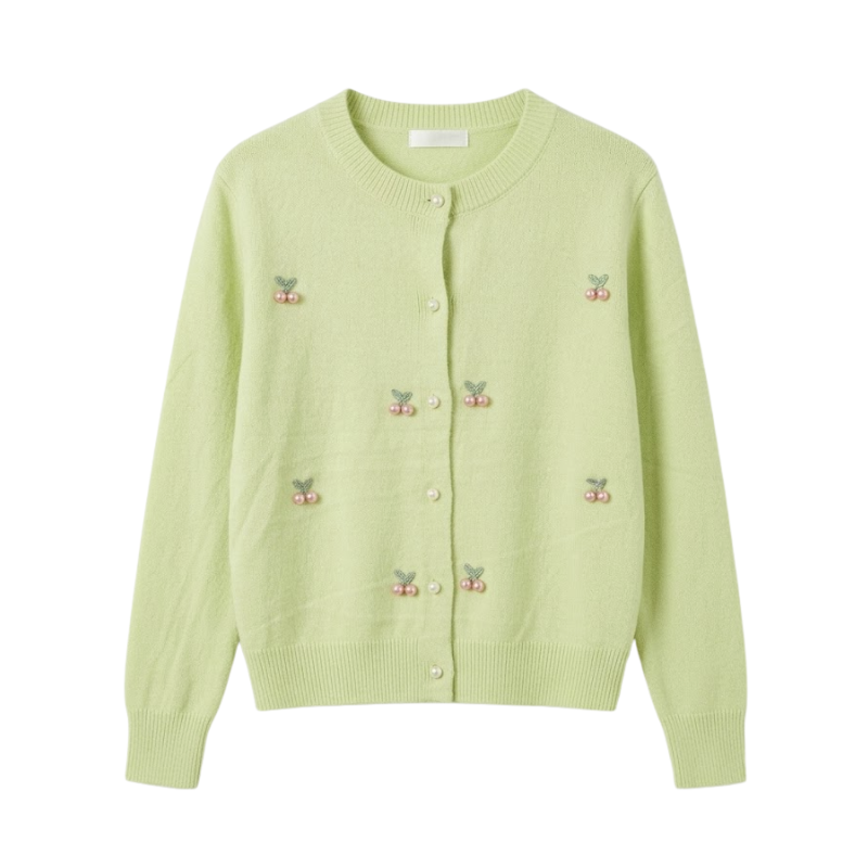 Cardigan Motif Cherry