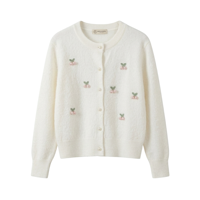 Cardigan Motif Cherry