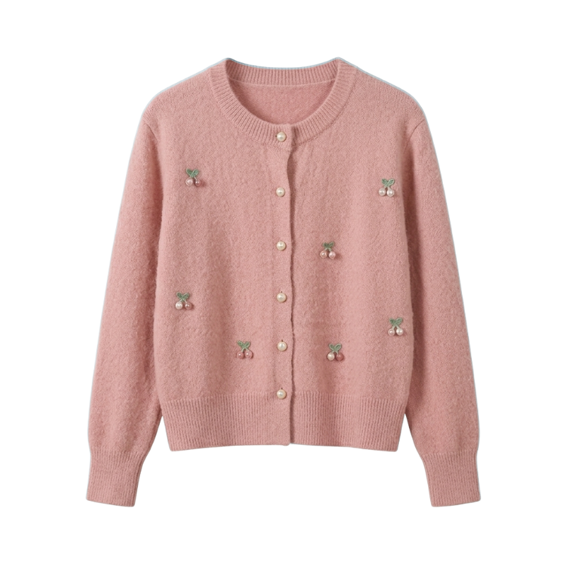 Cardigan Motif Cherry