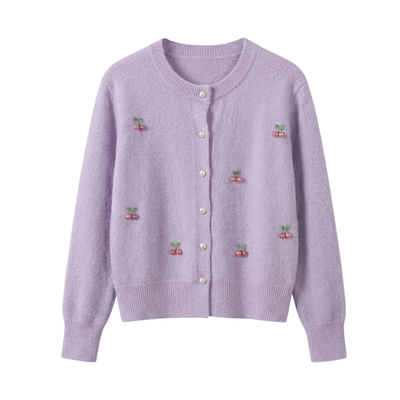 Cardigan Motif Cherry