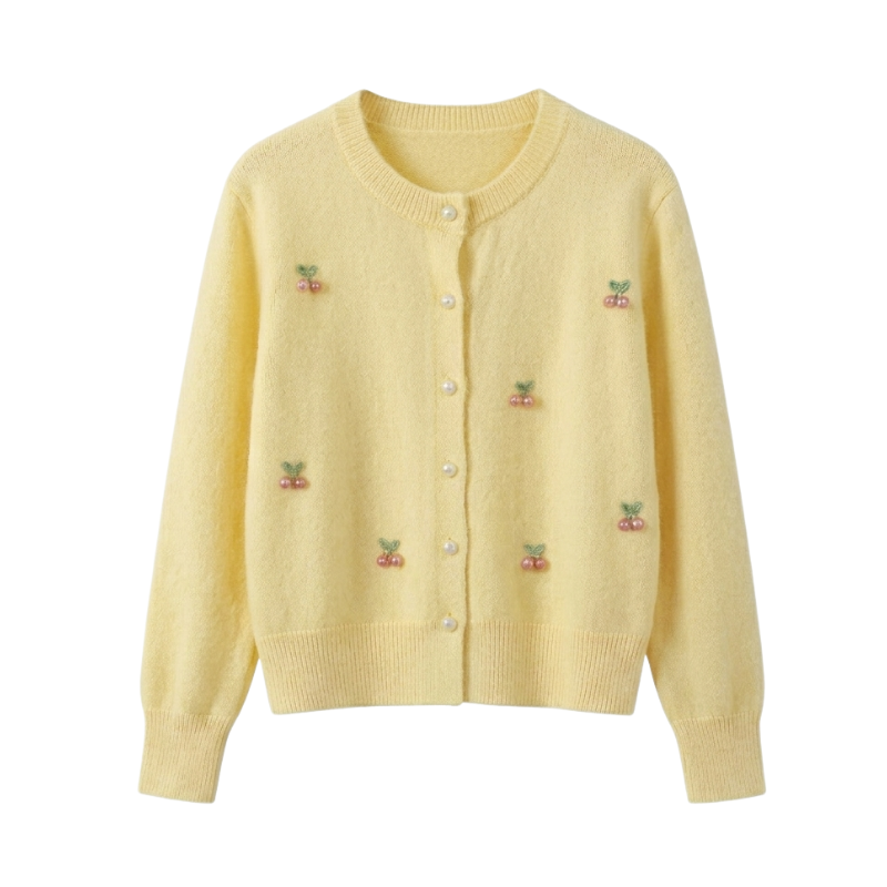 Cardigan Motif Cherry