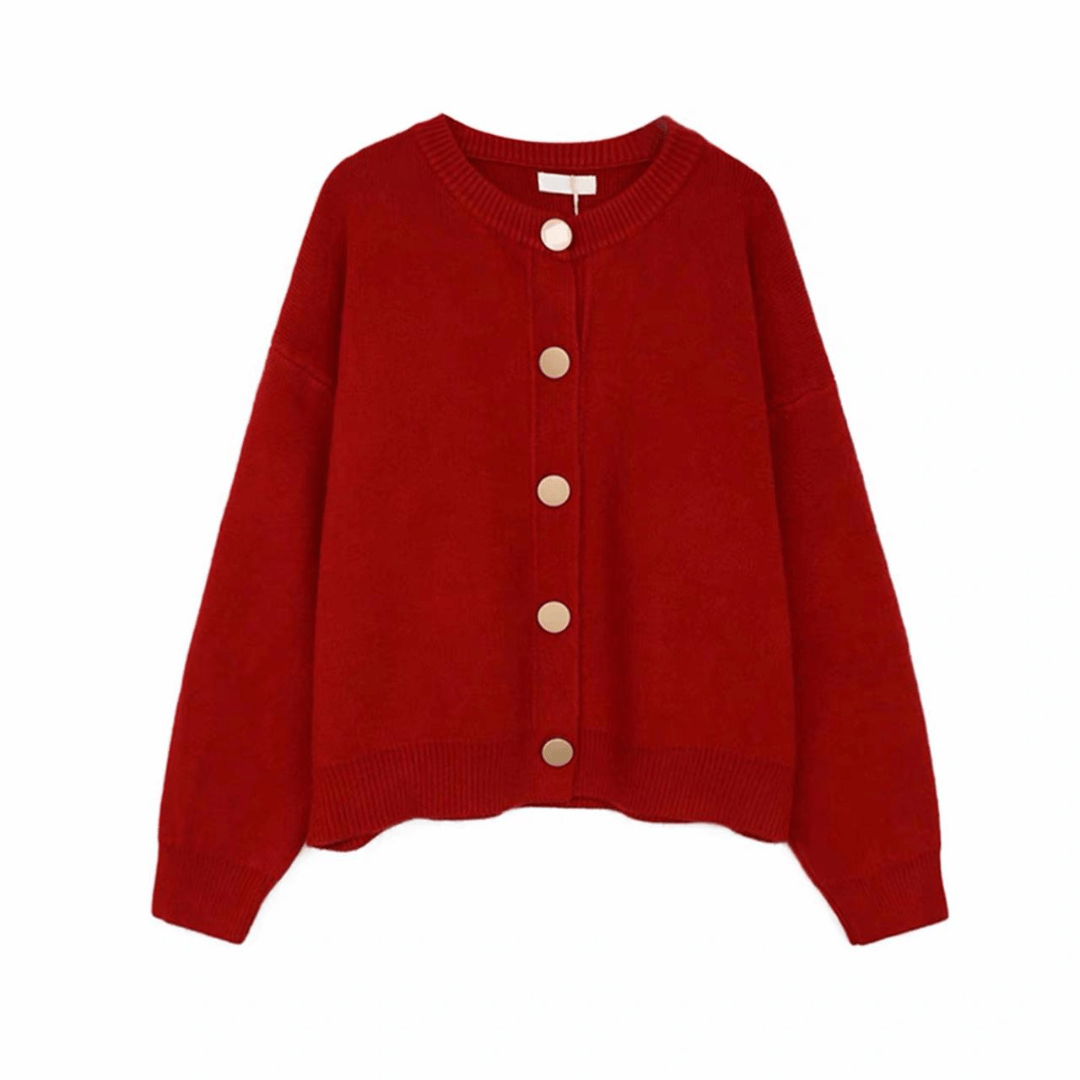 Cardigan Basic Big Button