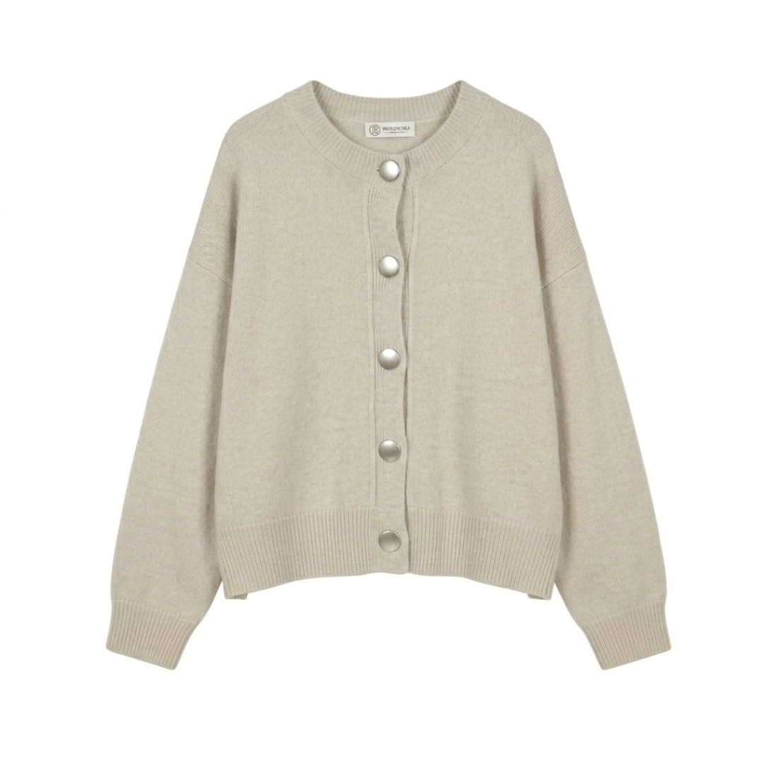 Cardigan Basic Big Button