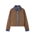 Cardigan Basic Kerah Jeans
