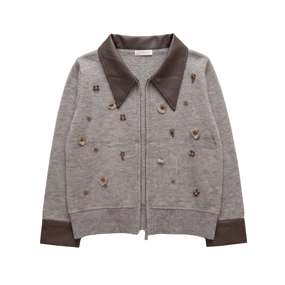 Cardigan Beads Zipper