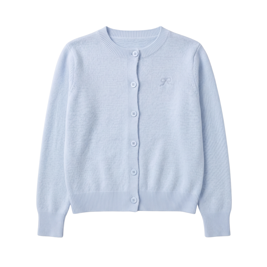 Cardigan Basic Ribbon Knit
