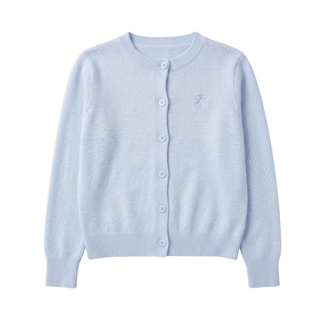 Cardigan Basic Ribbon Knit