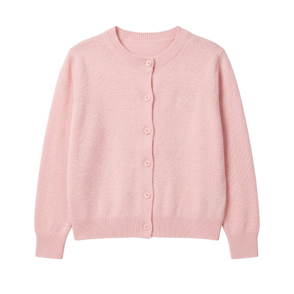Cardigan Basic Ribbon Knit