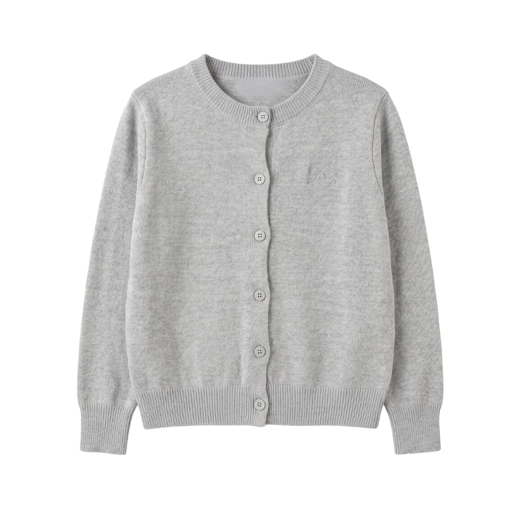 Cardigan Basic Ribbon Knit