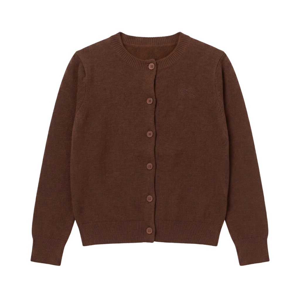 Cardigan Basic Ribbon Knit