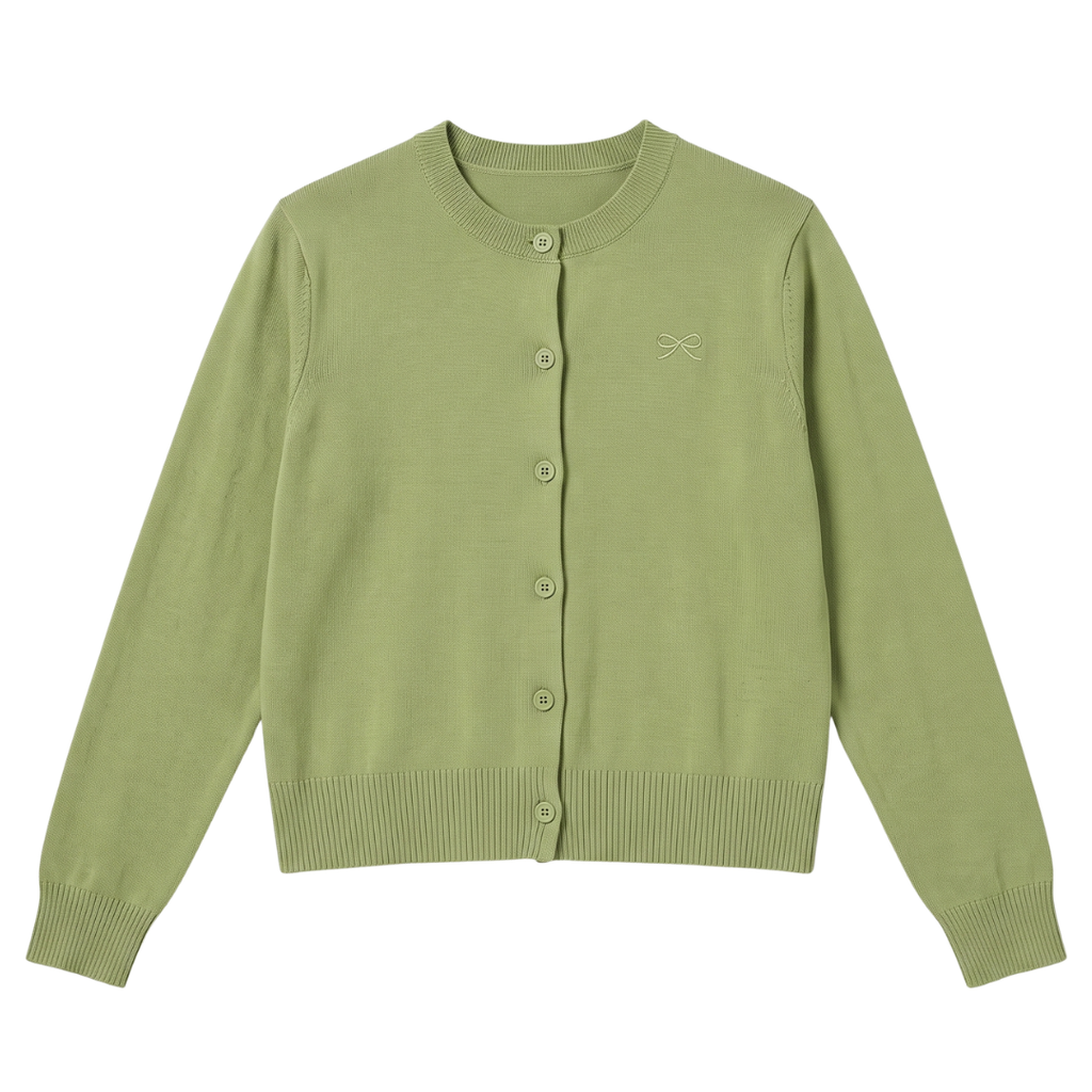 Cardigan Basic Ribbon Knit