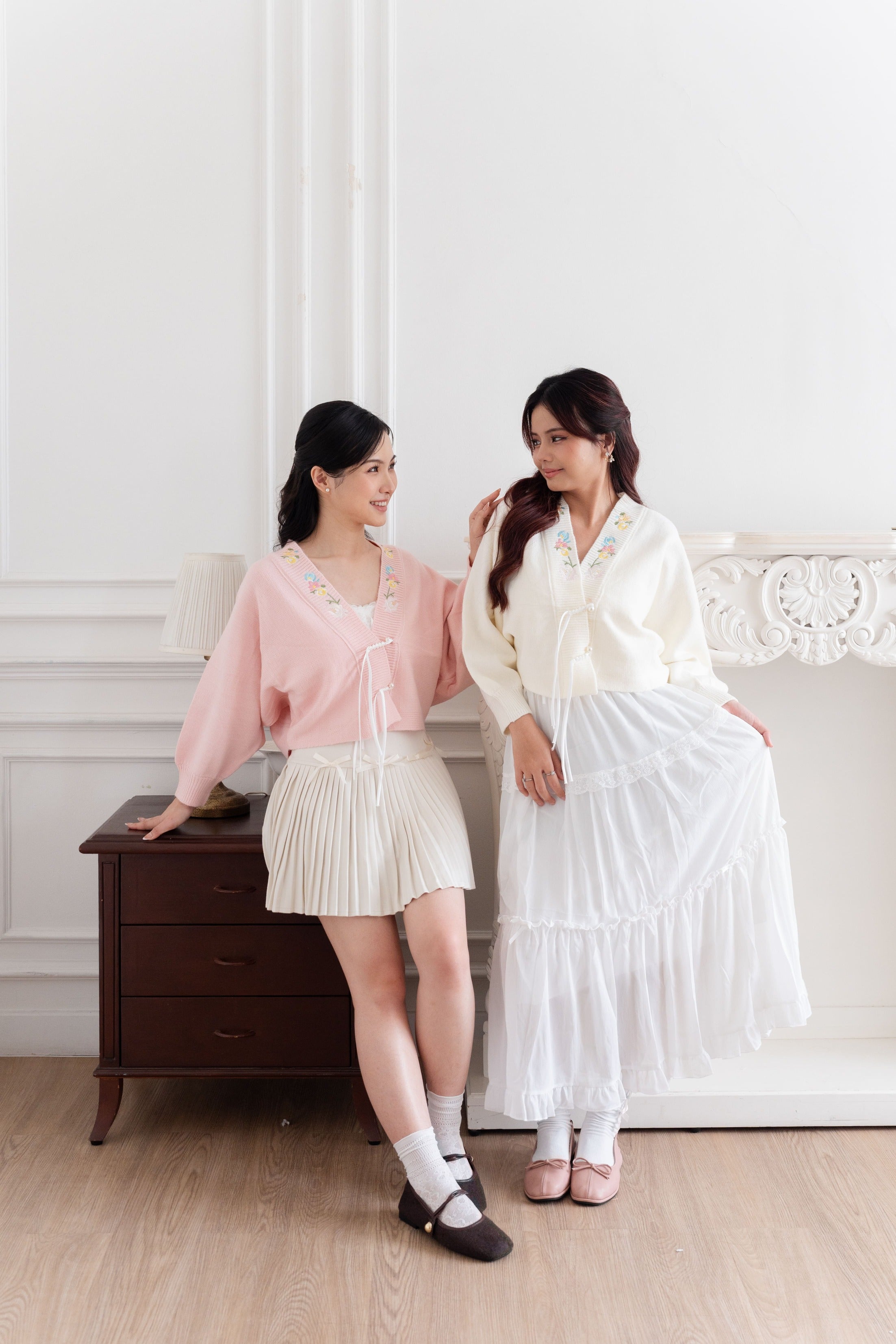 Cardigan Motif Bunga Embroidery