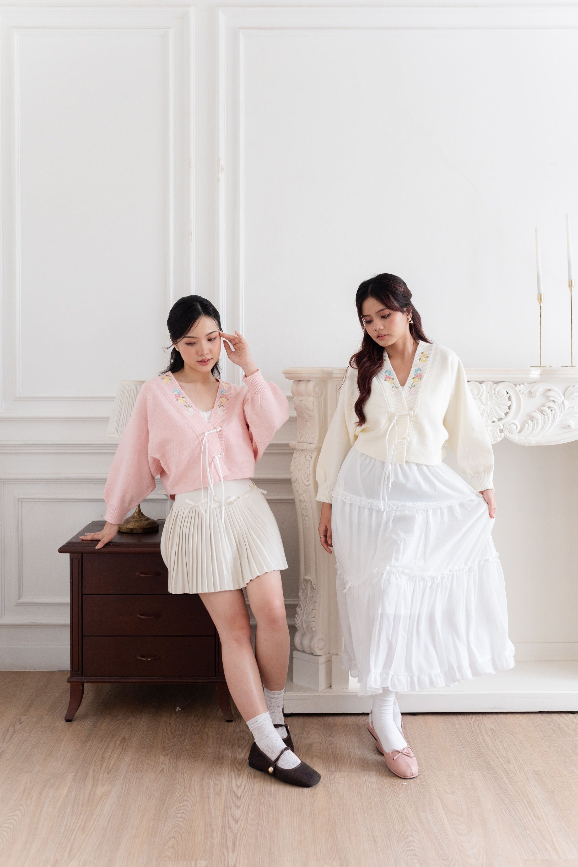 Cardigan Motif Bunga Embroidery