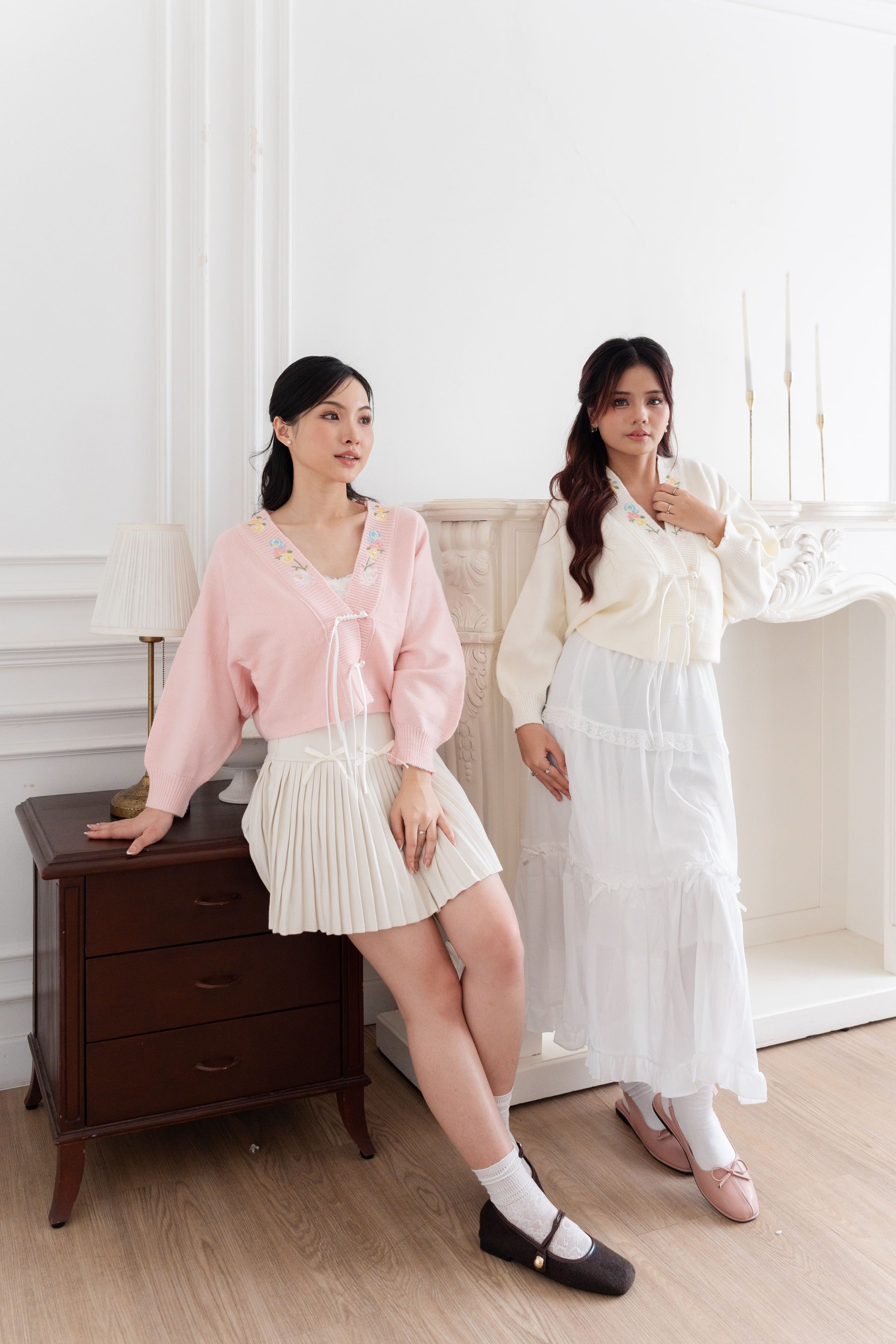 Cardigan Motif Bunga Embroidery