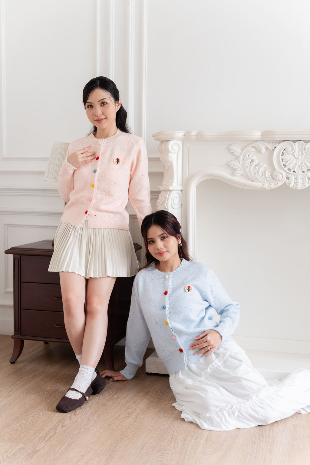 Cardigan Motif Bunga Rose