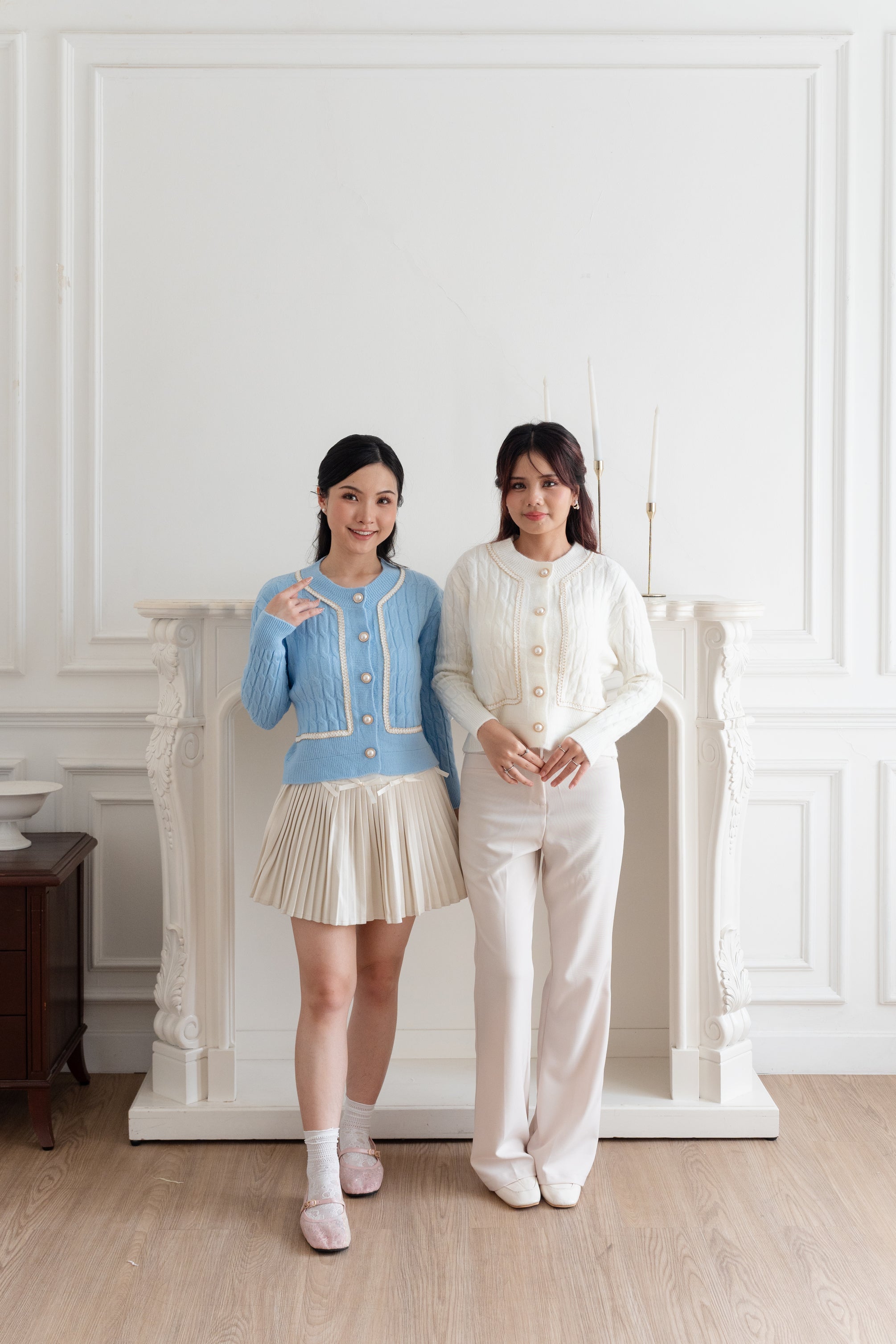 Cardigan Basic Cable Mutiara