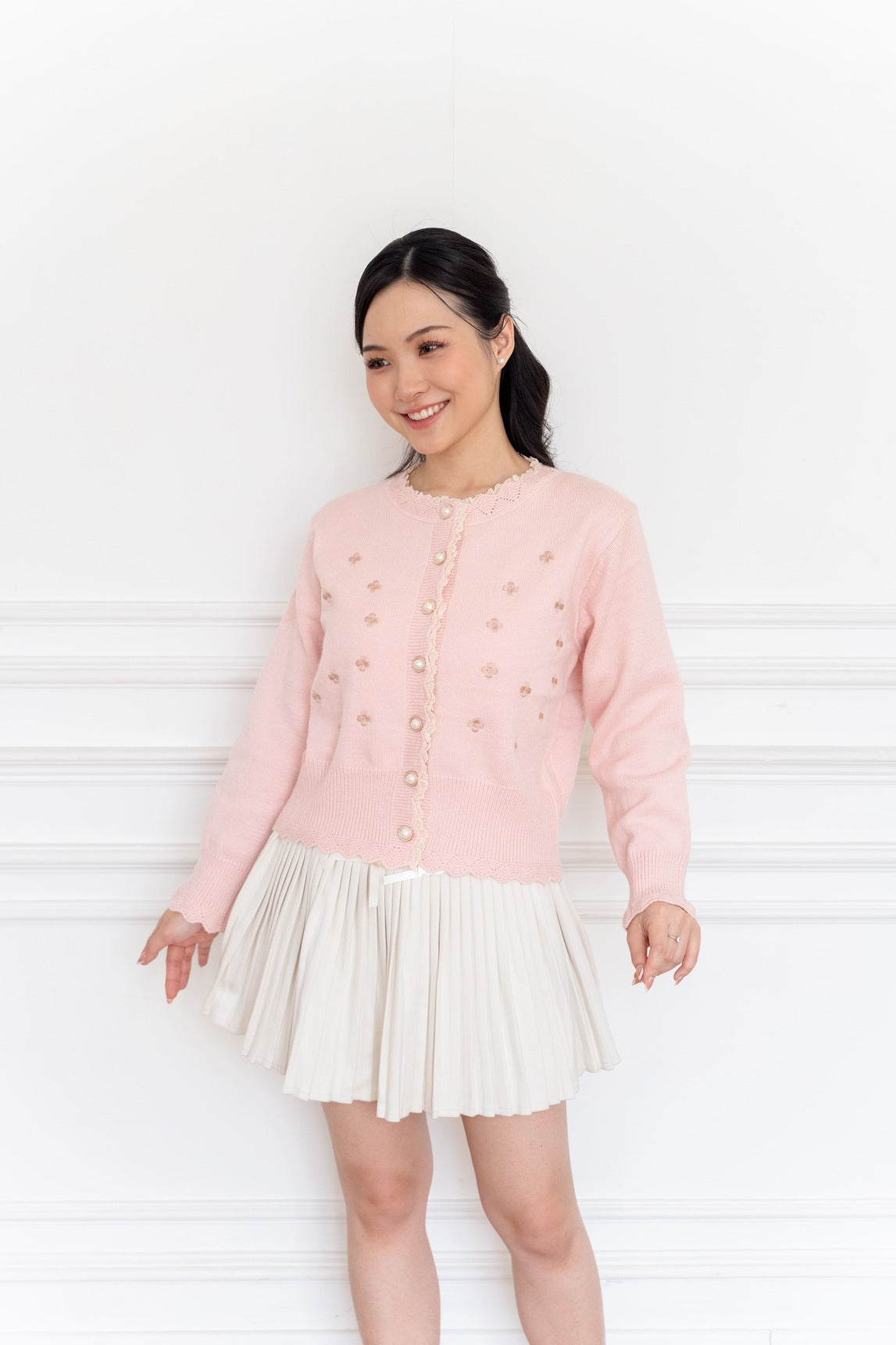 Cardigan Motif Clover