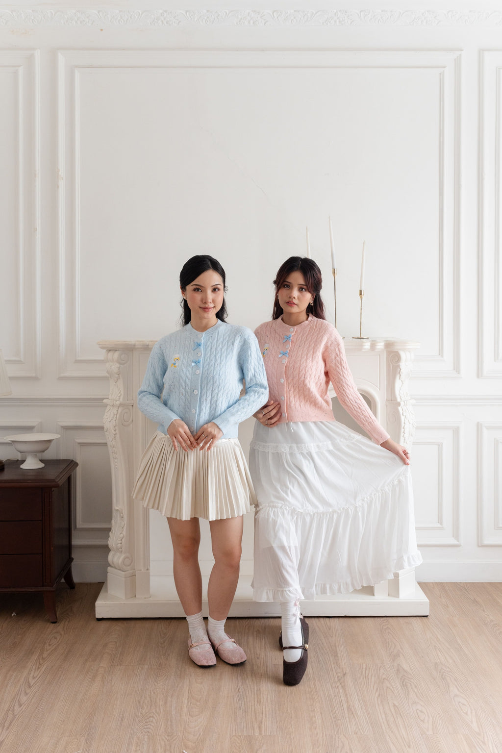 Cardigan Motif Cable Duck