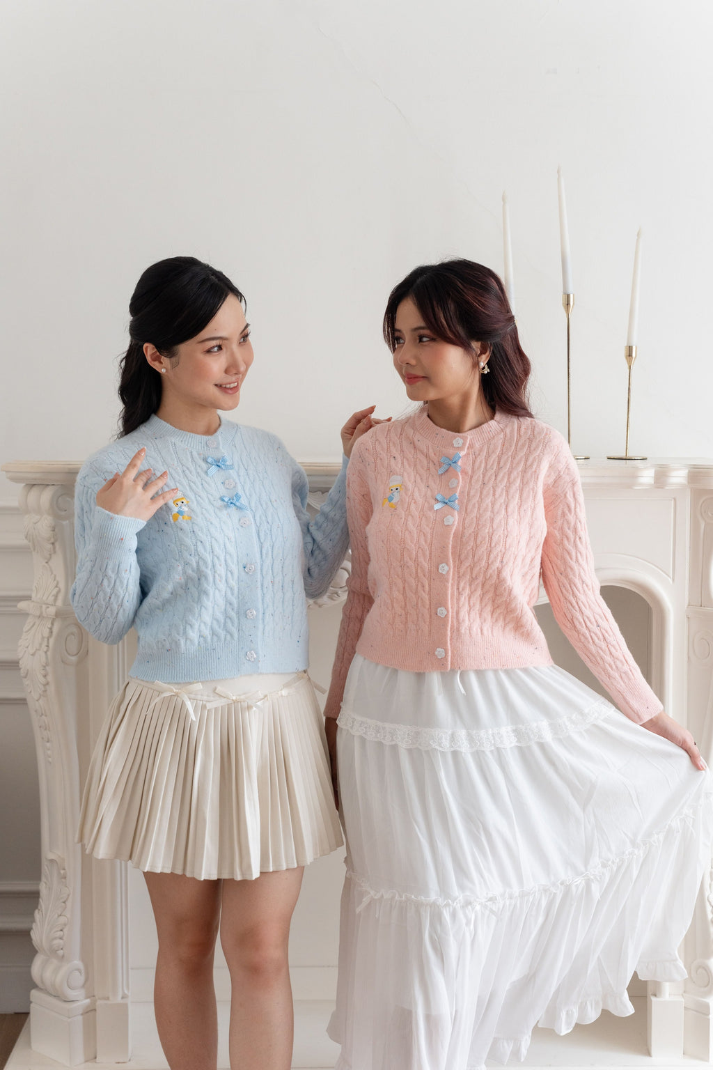 Cardigan Motif Cable Duck