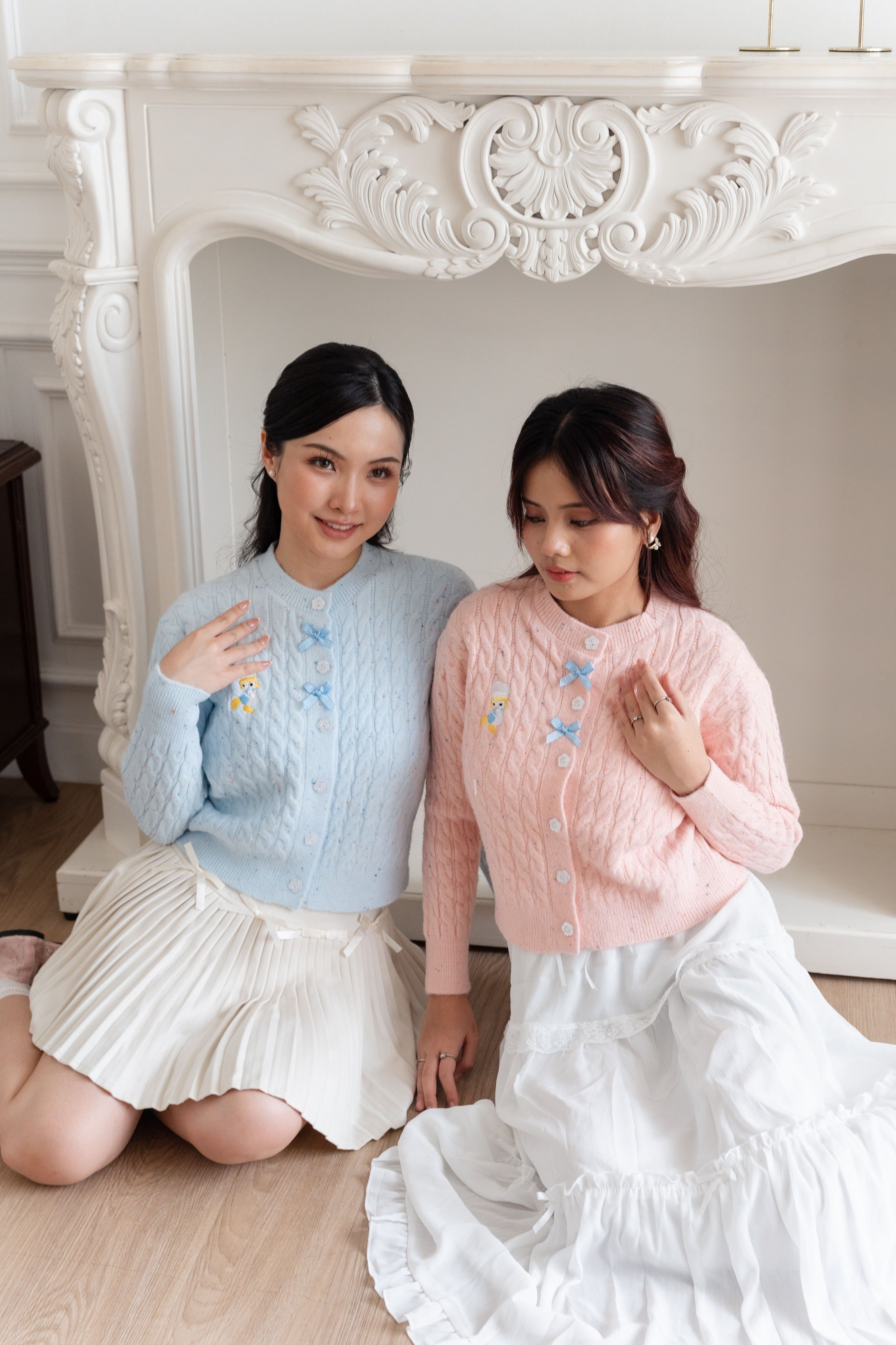 Cardigan Motif Cable Duck