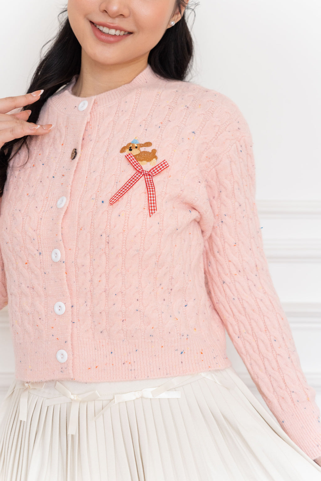 Cardigan Motif Puppy Pita