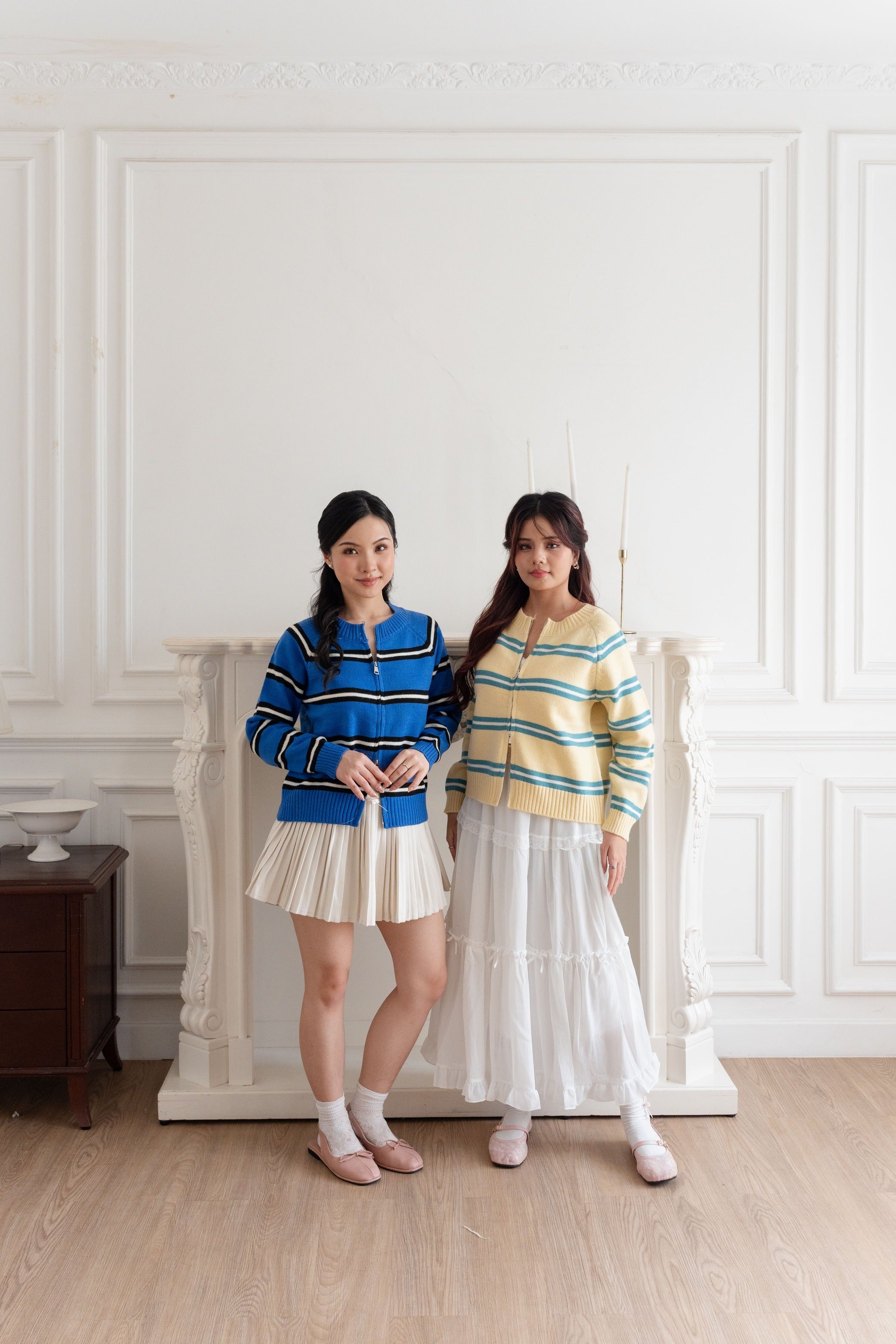 Cardigan Basic Garis Colorful