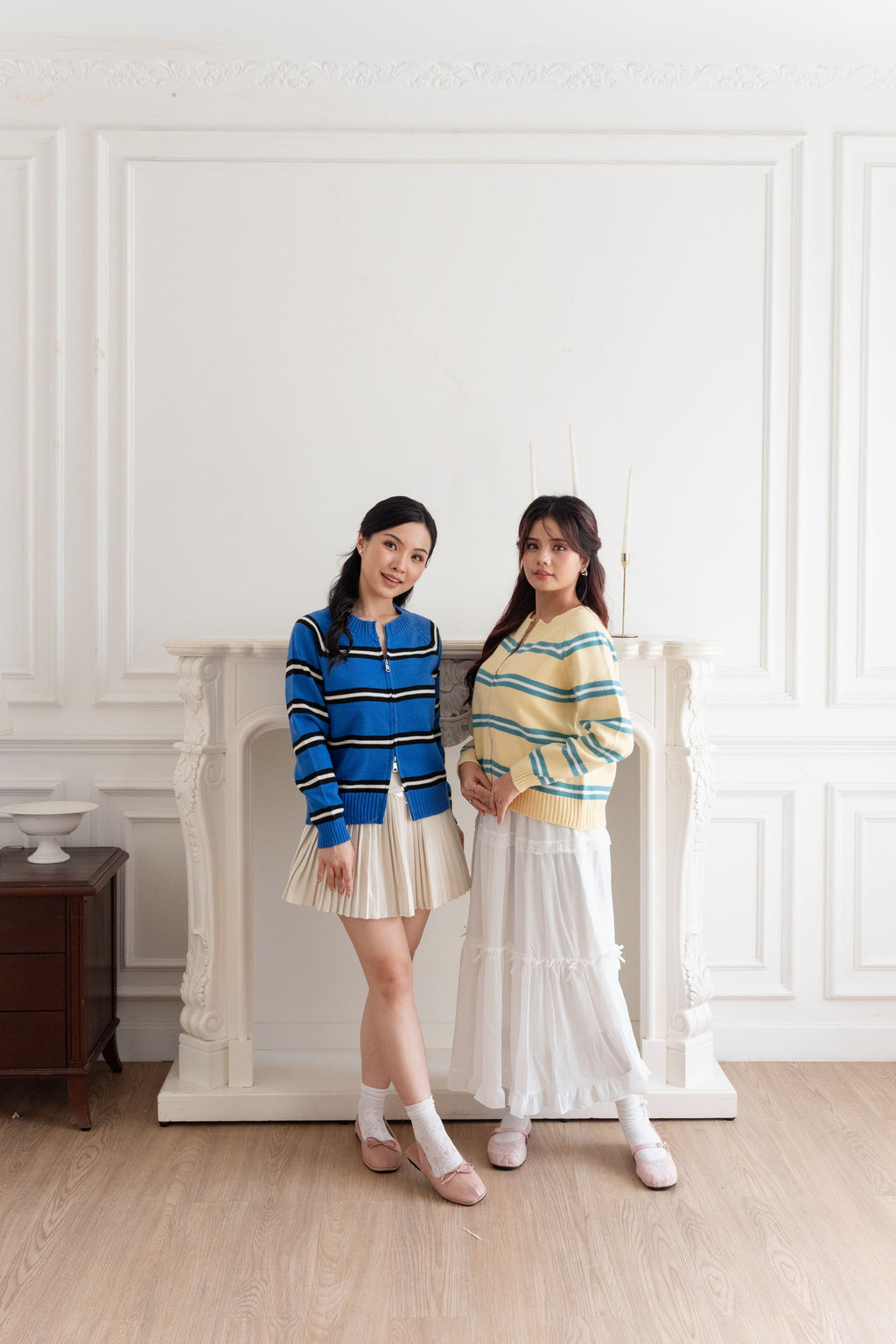 Cardigan Basic Garis Colorful