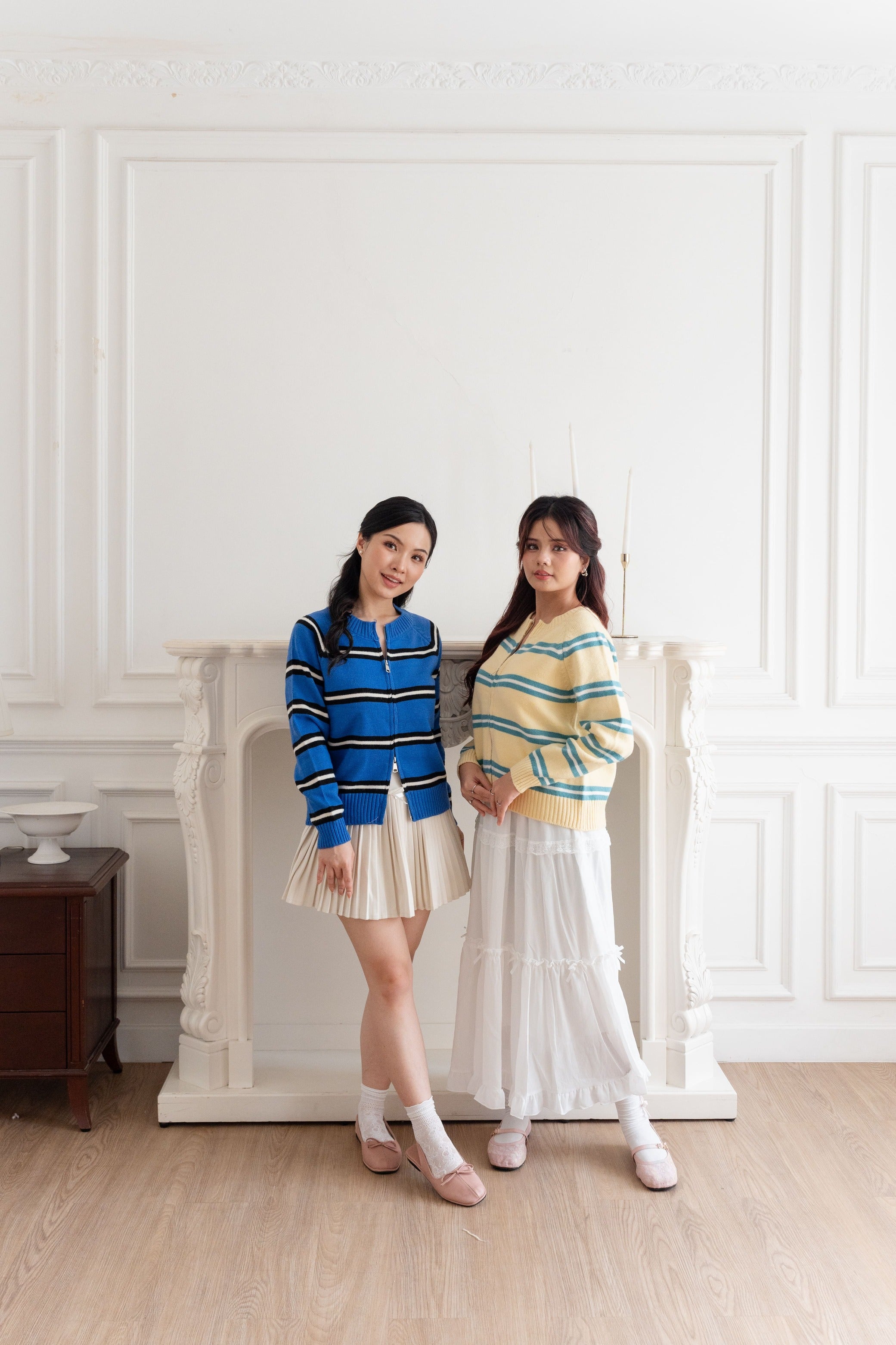 Cardigan Basic Garis Colorful
