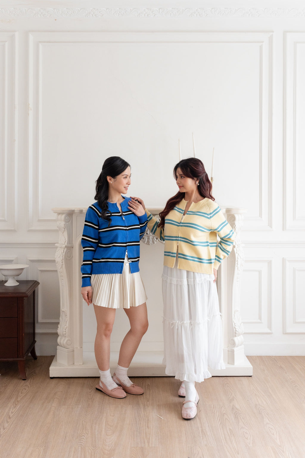 Cardigan Basic Garis Colorful