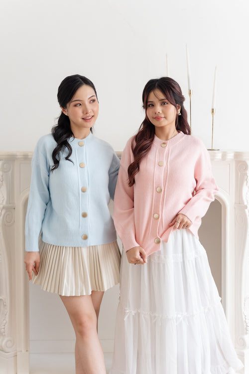 Cardigan Basic Big Button