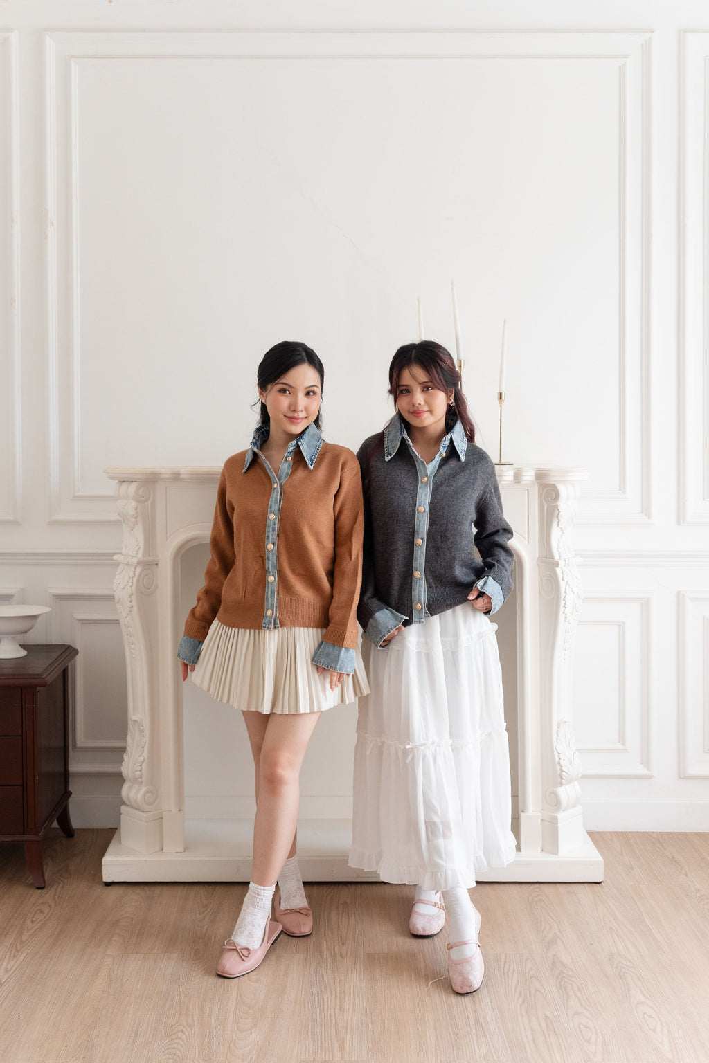 Cardigan Basic Kerah Jeans
