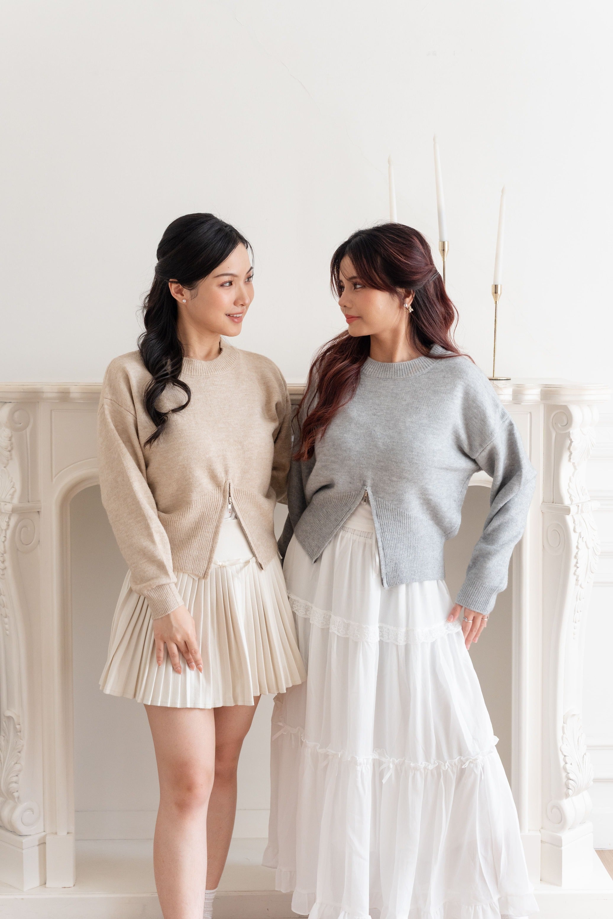 Cardigan Basic Zipper Bottom