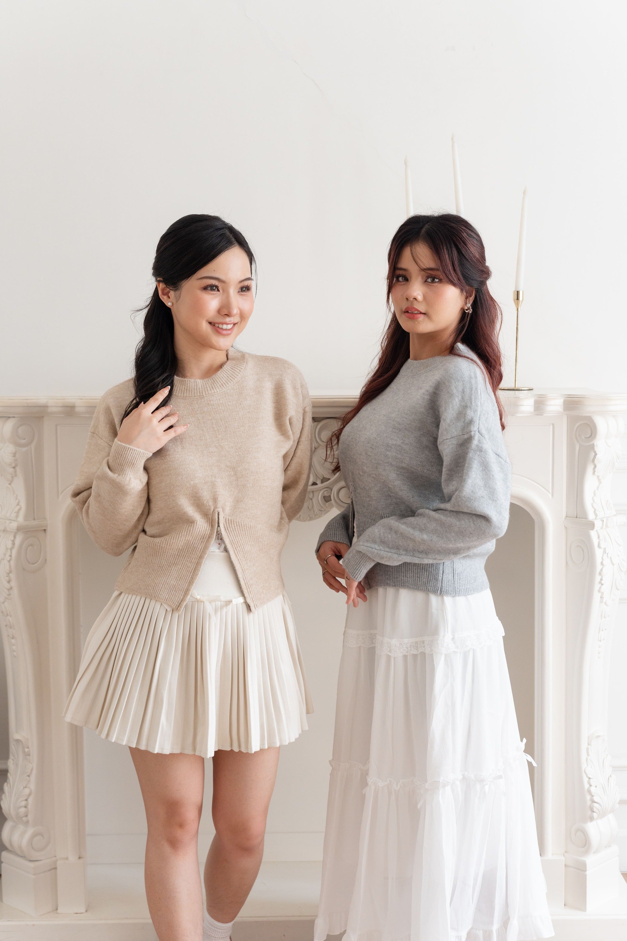 Cardigan Basic Zipper Bottom