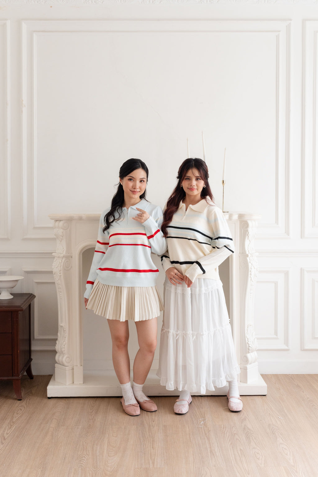 Cardigan Basic Stripe Zipper