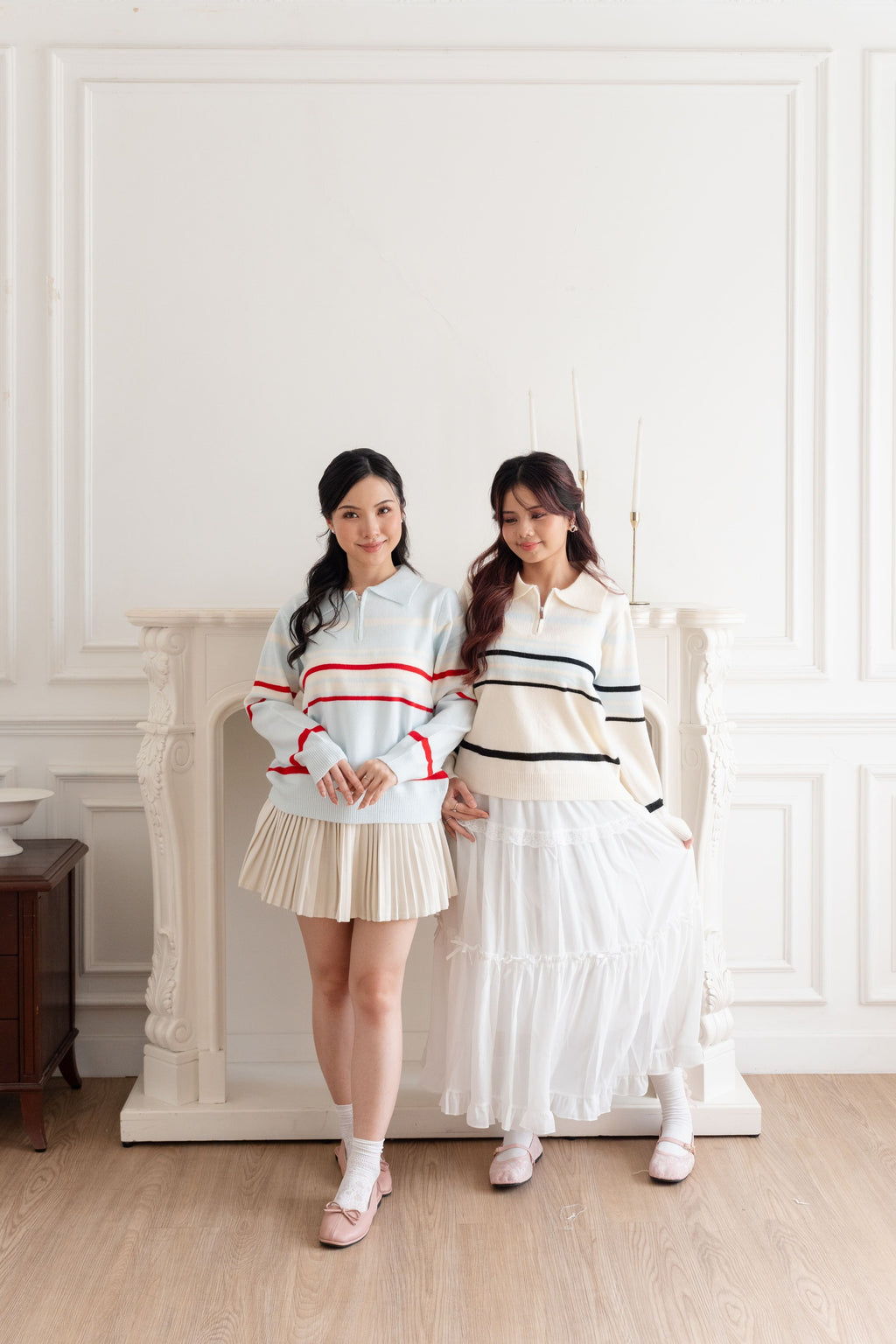 Cardigan Basic Stripe Zipper