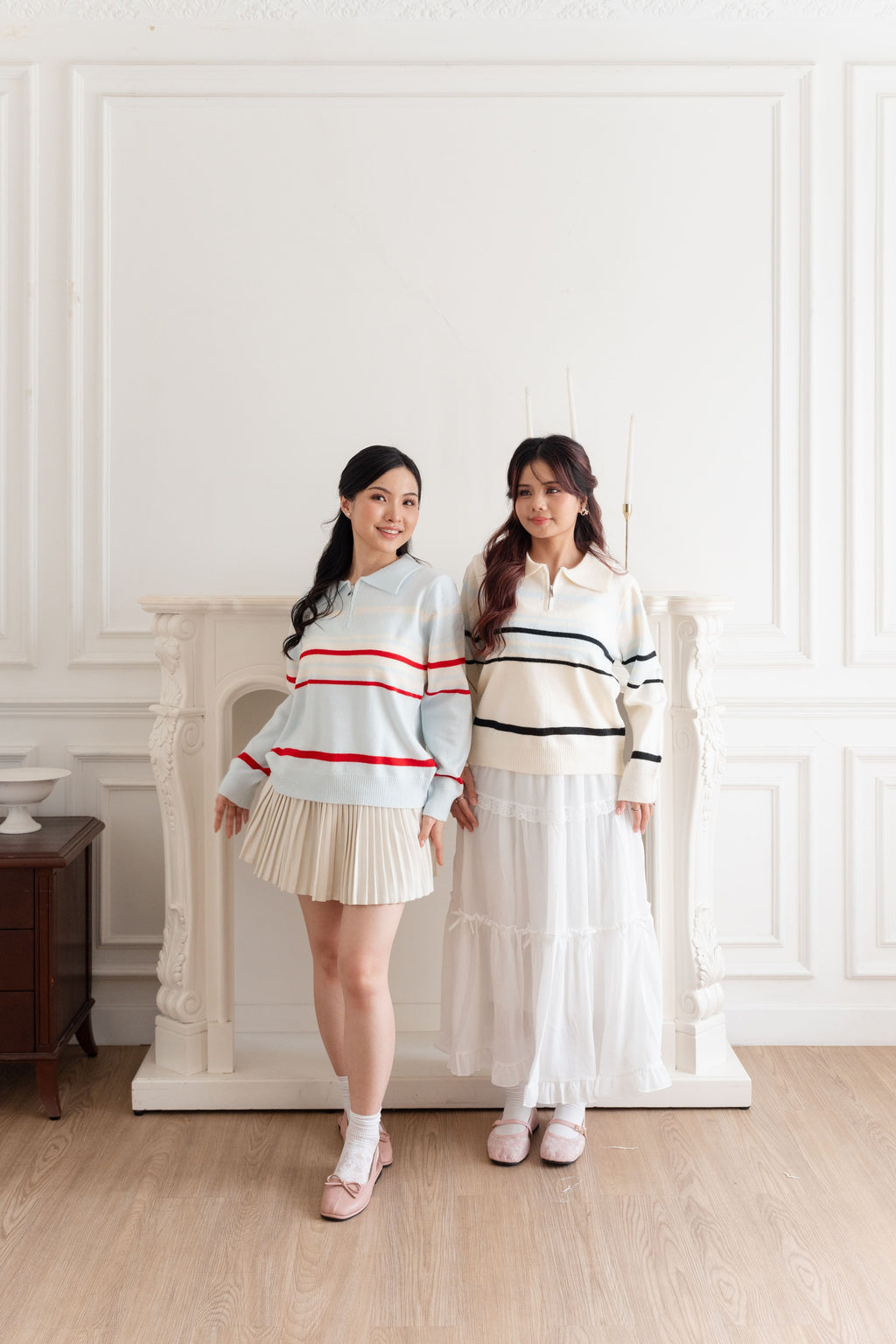Cardigan Basic Stripe Zipper