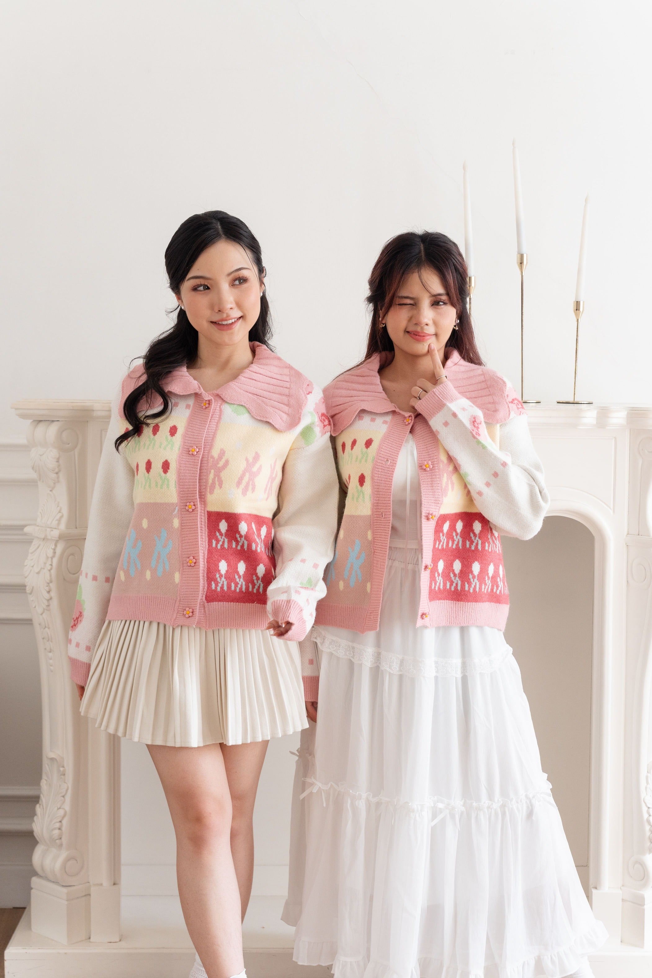 Cardigan Motif Stoberi Pita
