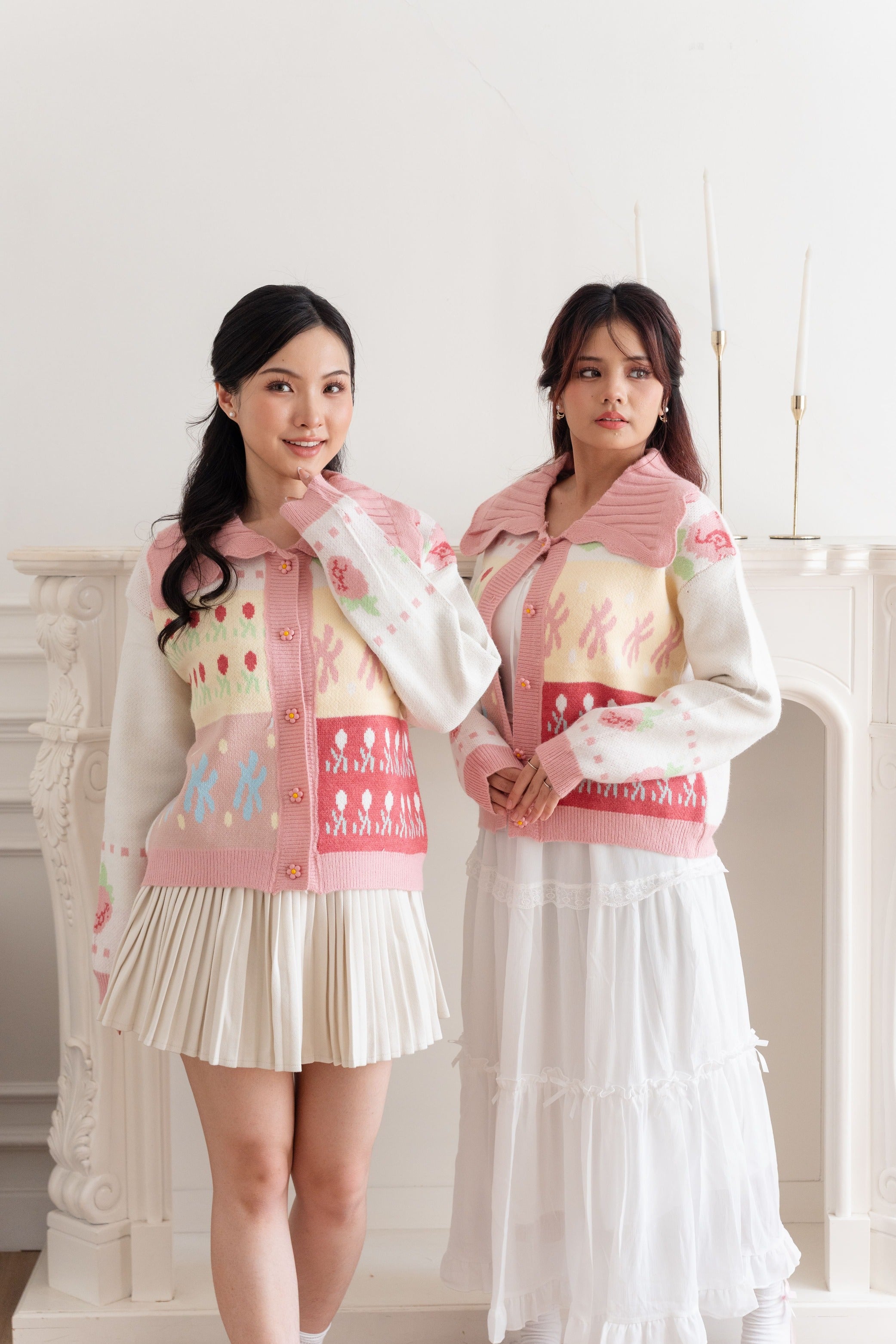 Cardigan Motif Stoberi Pita