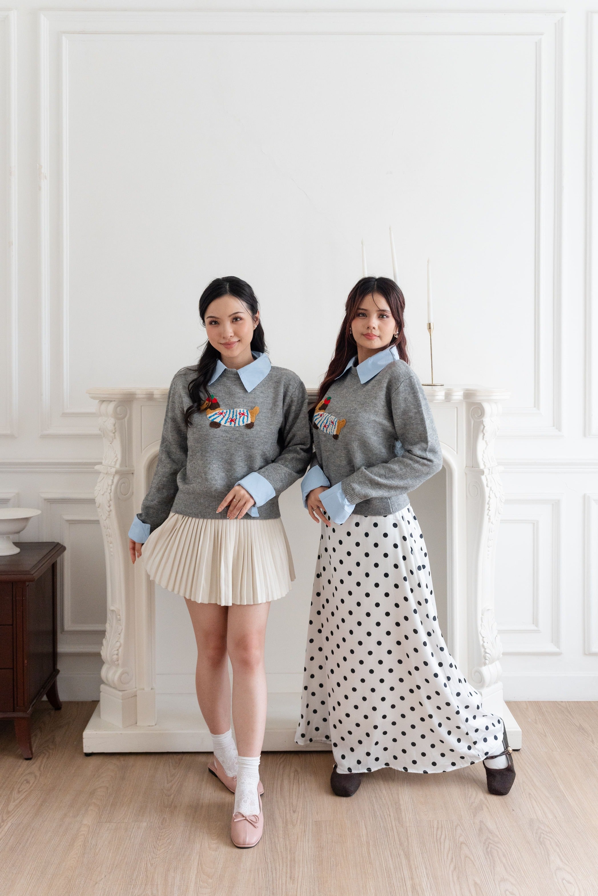 Sweater Motif Puppy Abu