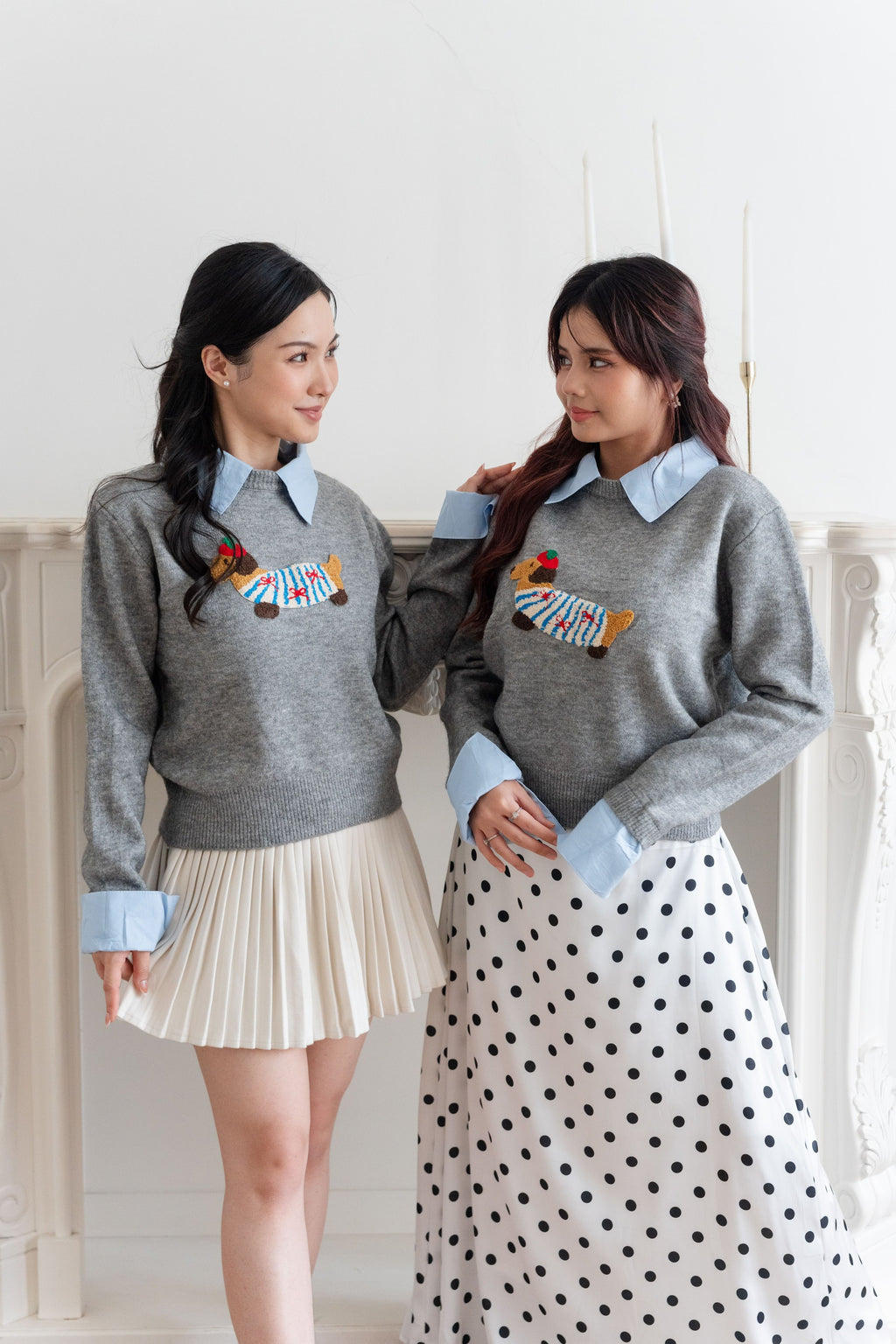 Sweater Motif Puppy Abu