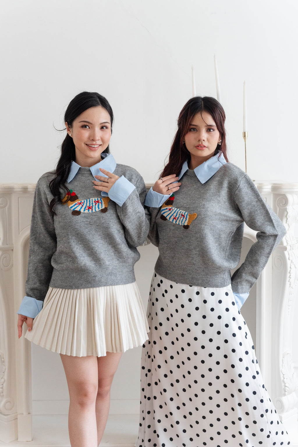 Sweater Motif Puppy Abu