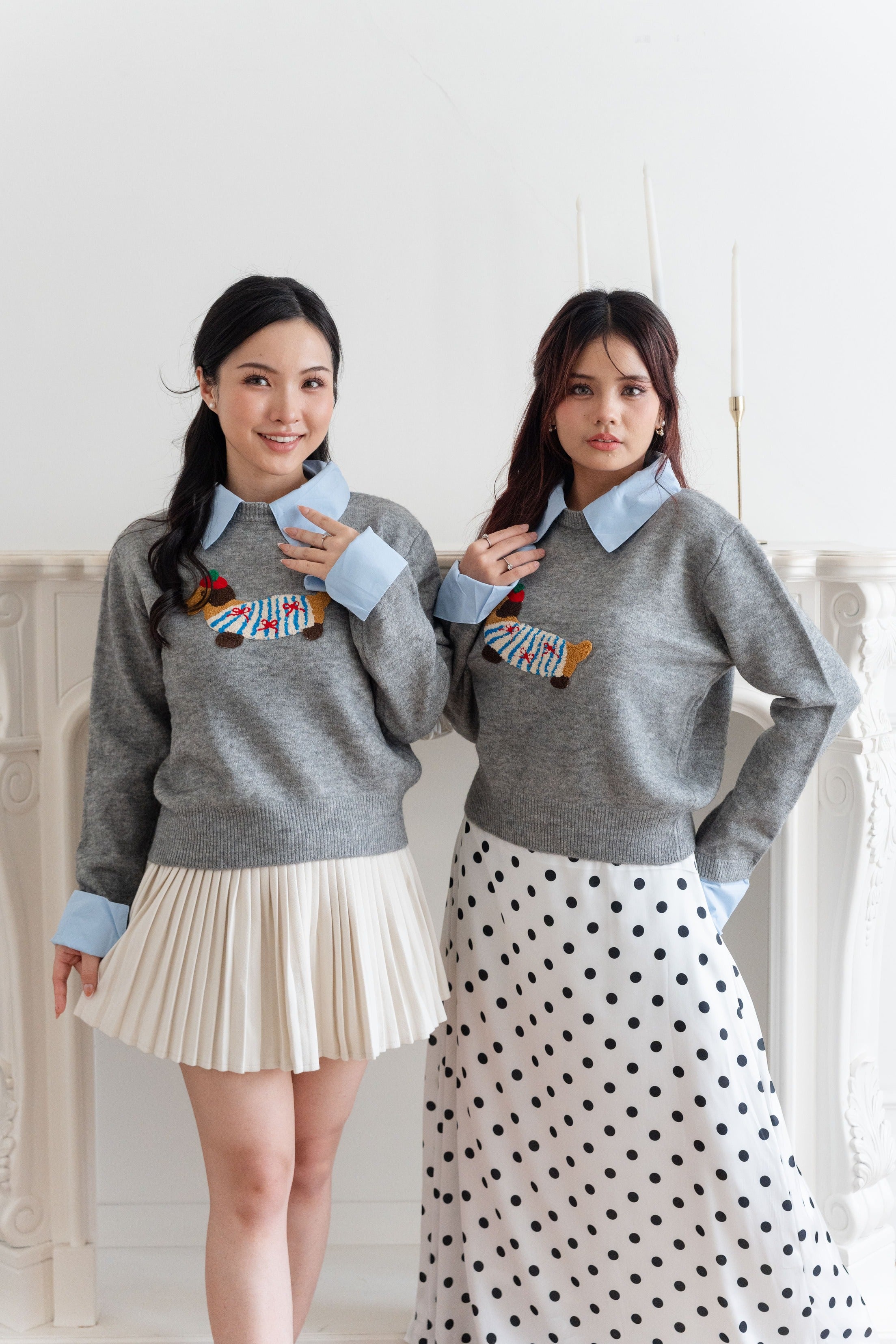 Sweater Motif Puppy Abu