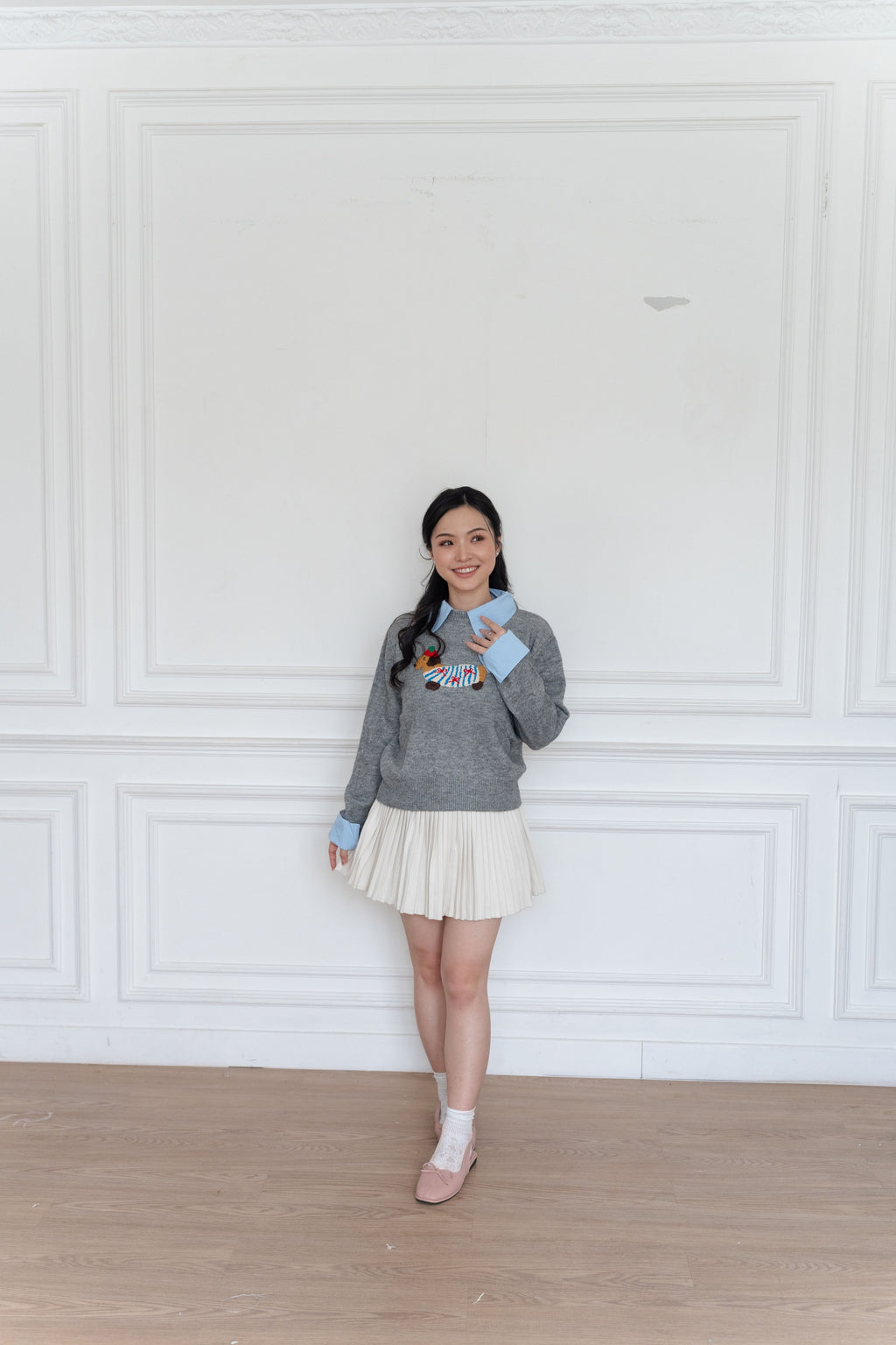 Sweater Motif Puppy Abu