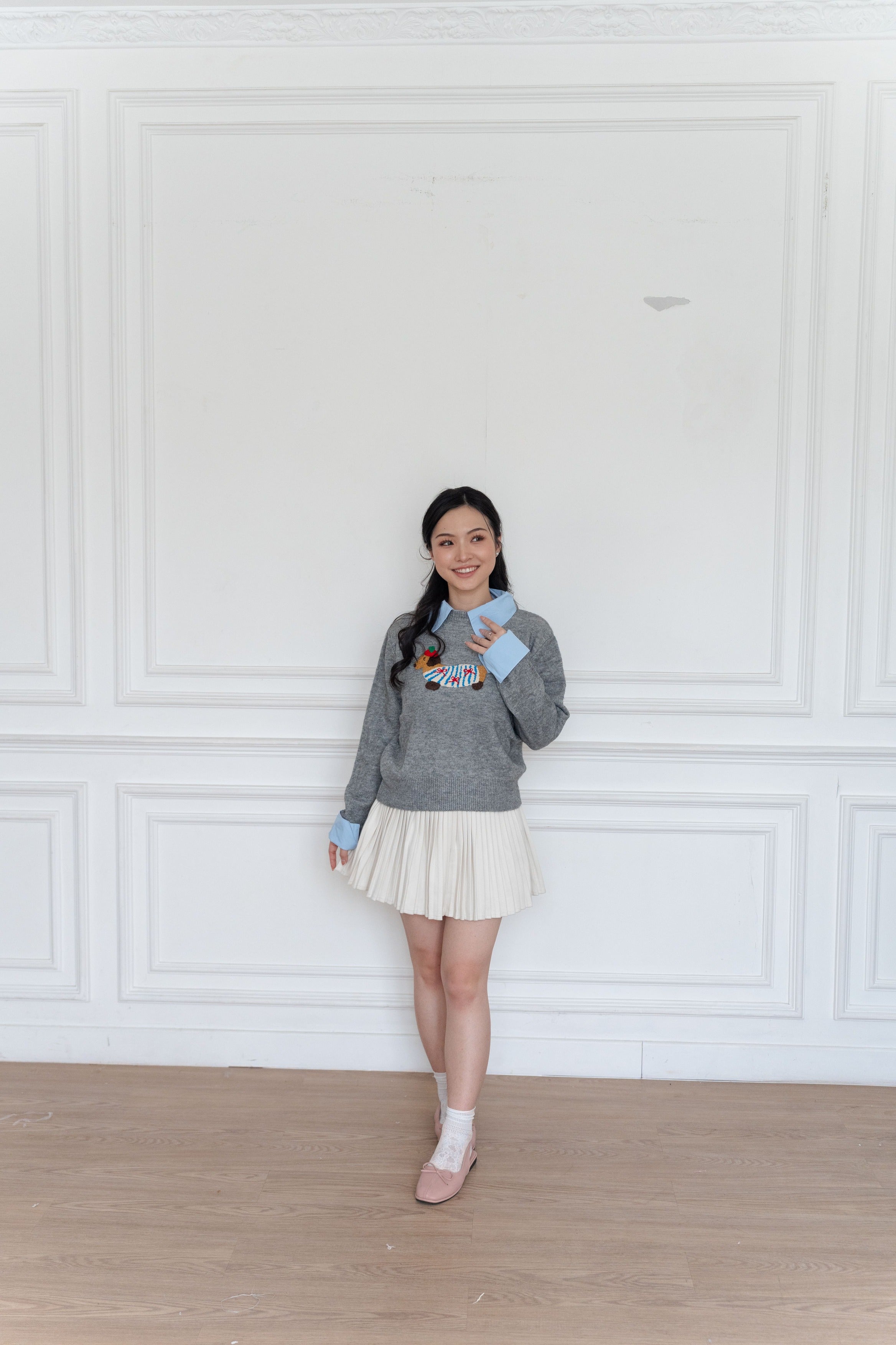 Sweater Motif Puppy Abu